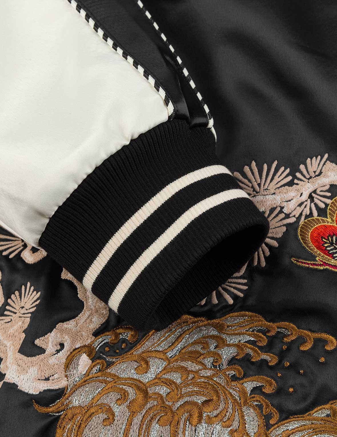 Crane Embroidery Regular Fit Souvenior Jacket - 8