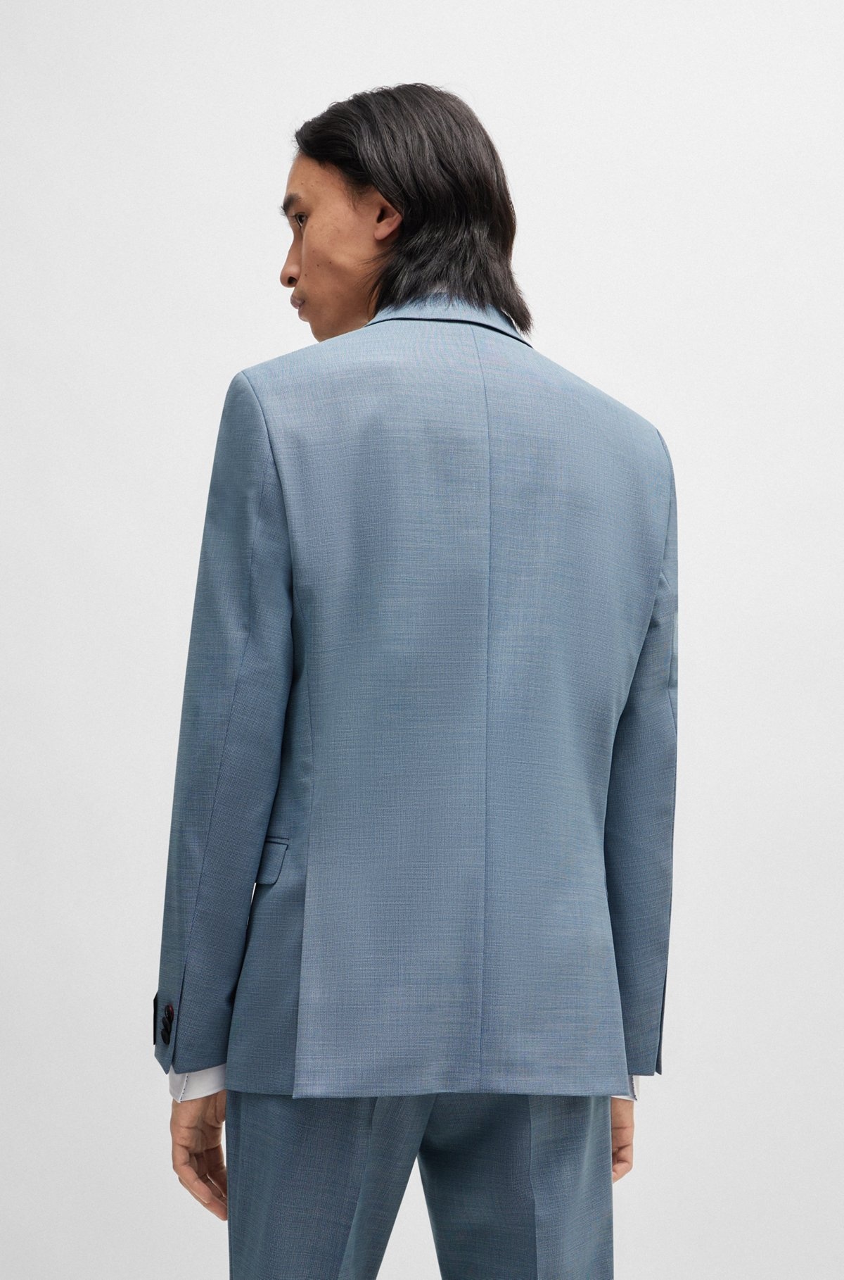 EXTRA-SLIM-FIT JACKET IN PERFORMANCE-STRETCH PATTERNED CLOTH - 4