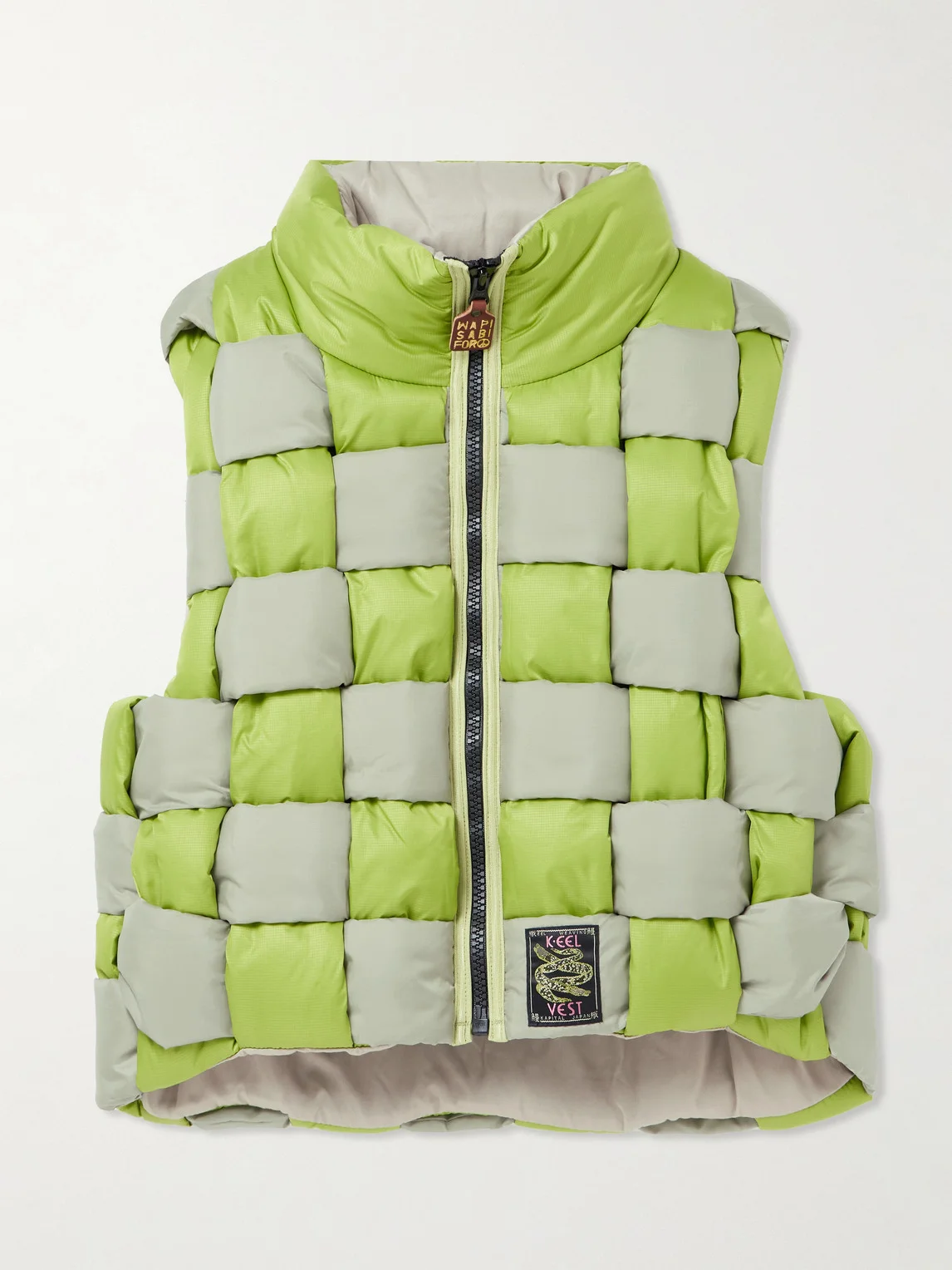 Cropped Reversible Quilted Padded Shell Gilet - 1