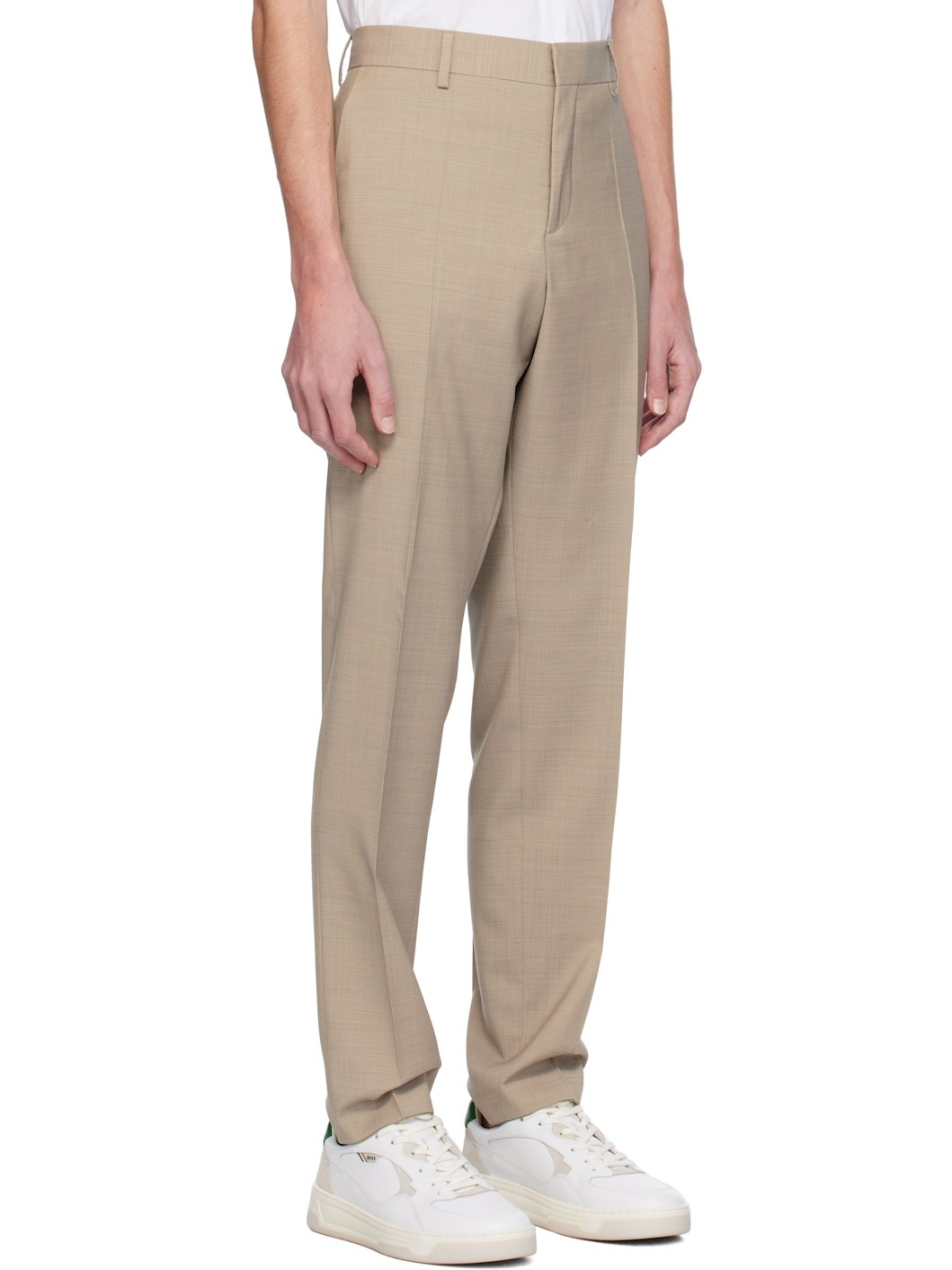 Beige Slim-Fit Suit - 4