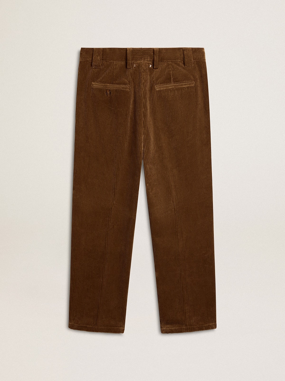 Men's dark olive corduroy pants - 5