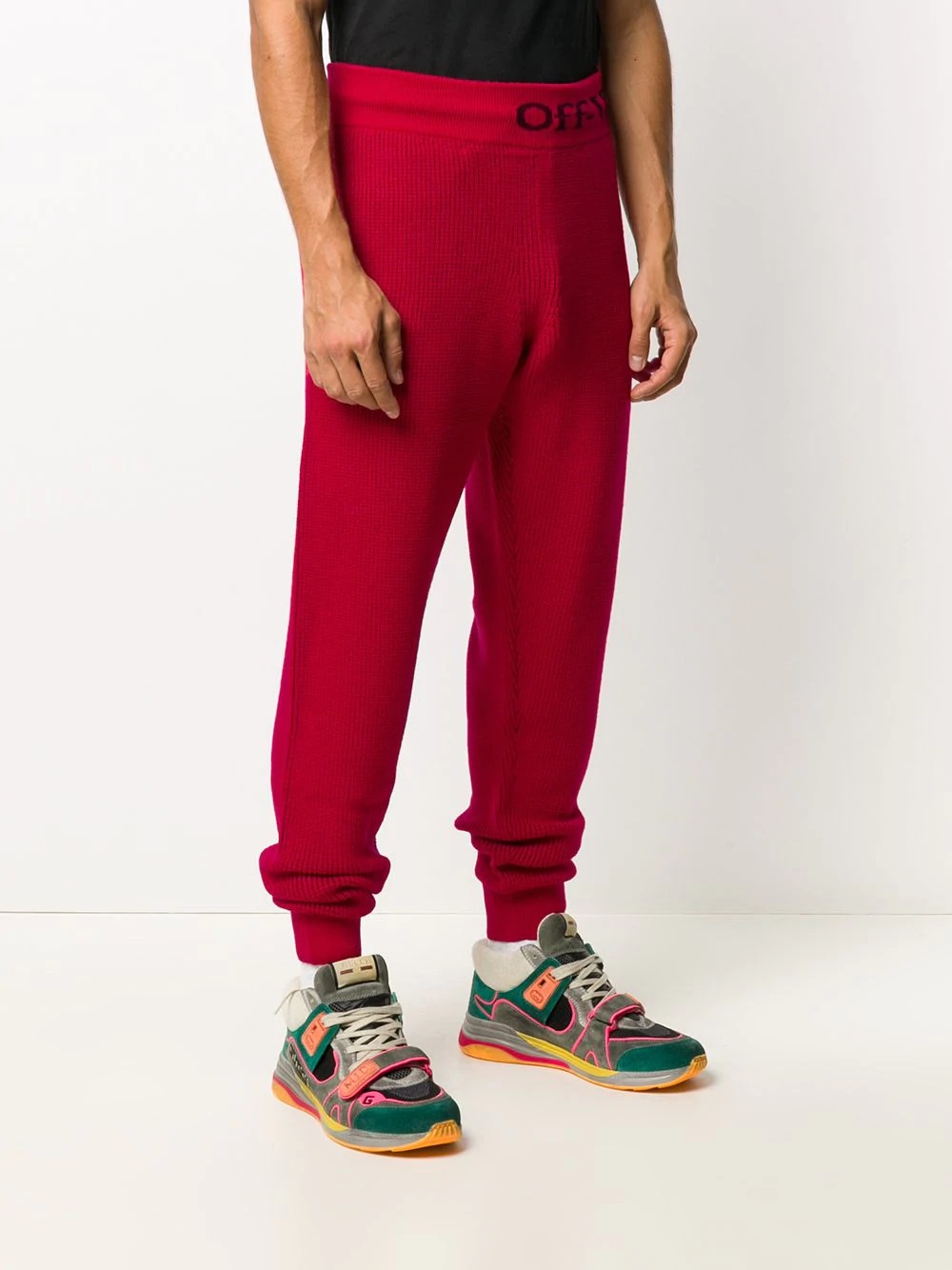 slouchy knitted track pants - 3