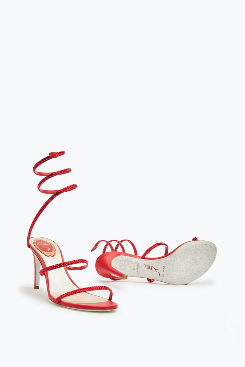Cleo Red Sandal 80 6