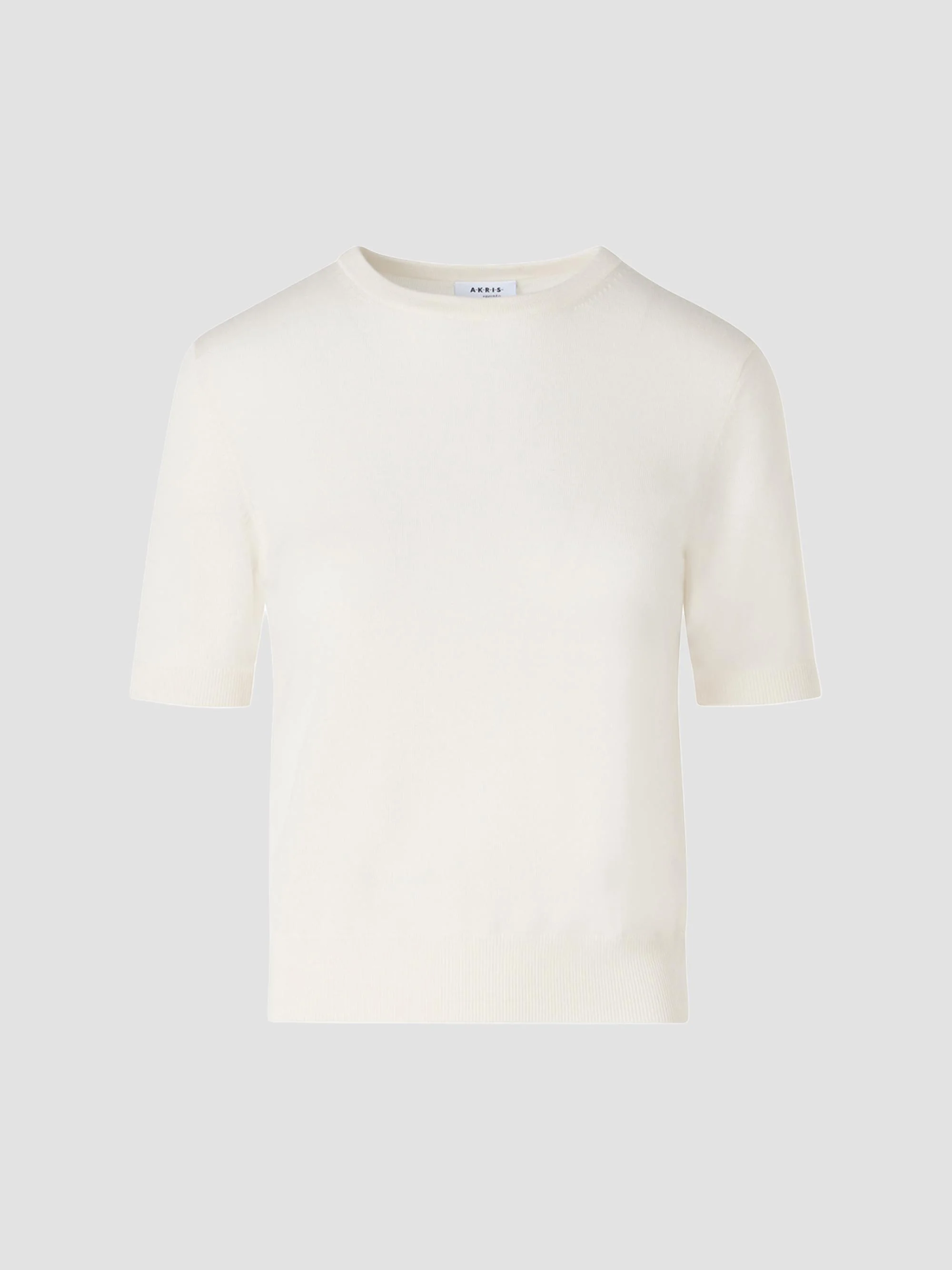 Women's Relaxed Wool T-Shirt - Cream - 1