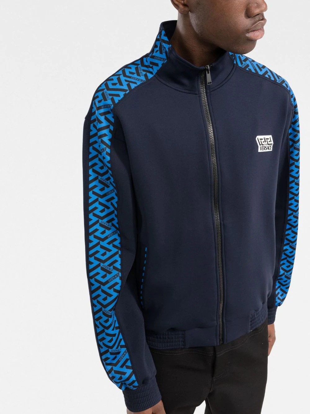 Greca-print track jacket - 3