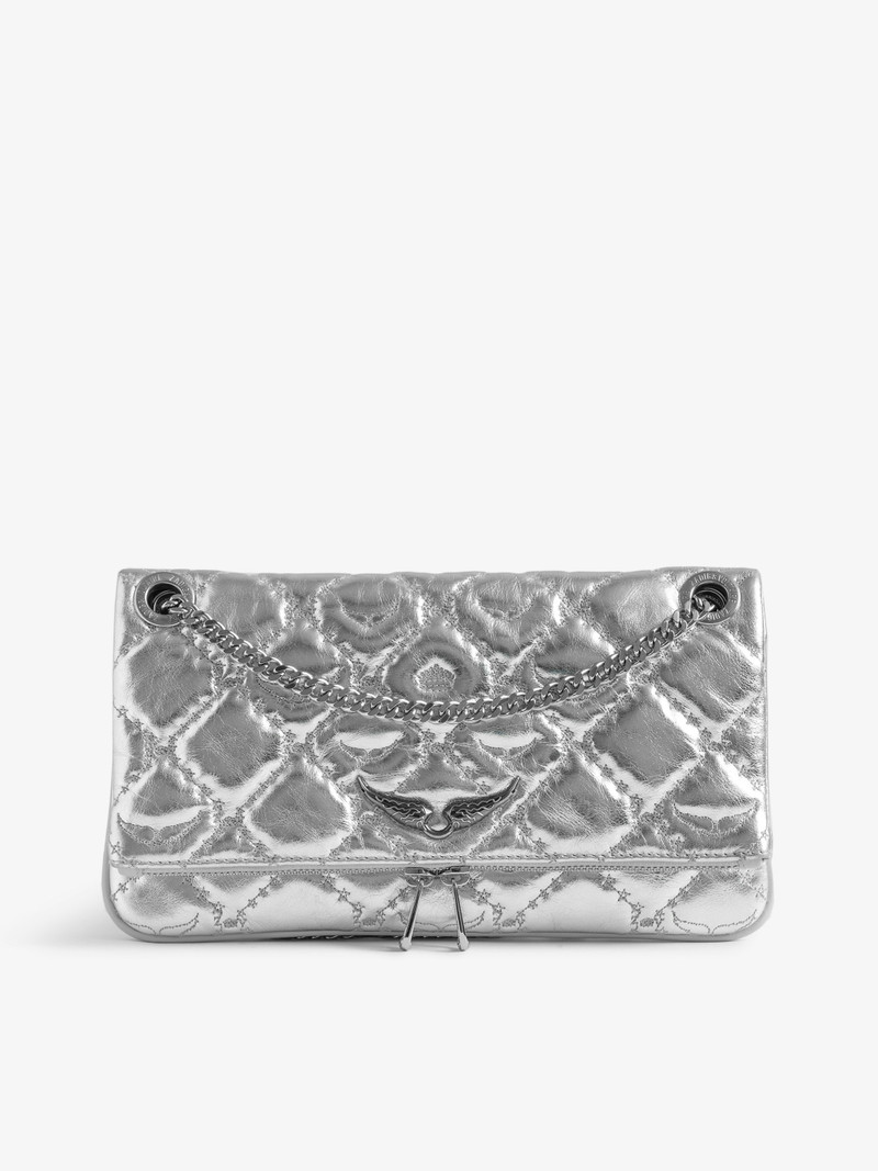 Rock II Silver Metallic Clutch 1