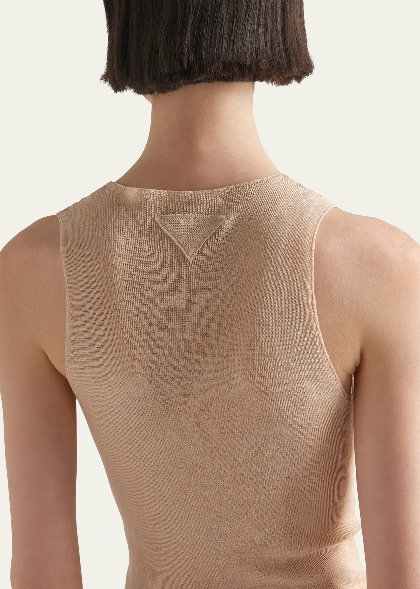 Logo Patch Superfine Knit Tank Top - 4