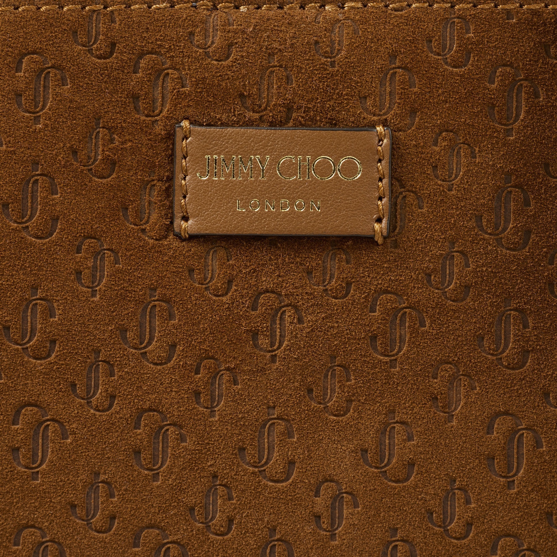 Nine2Five E/W
Dark Tan Suede Tote Bag with Embossed JC Monogram - 2