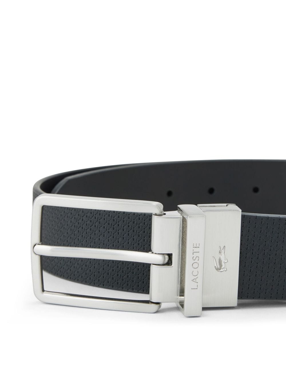 logo-engraved leather belt - 2