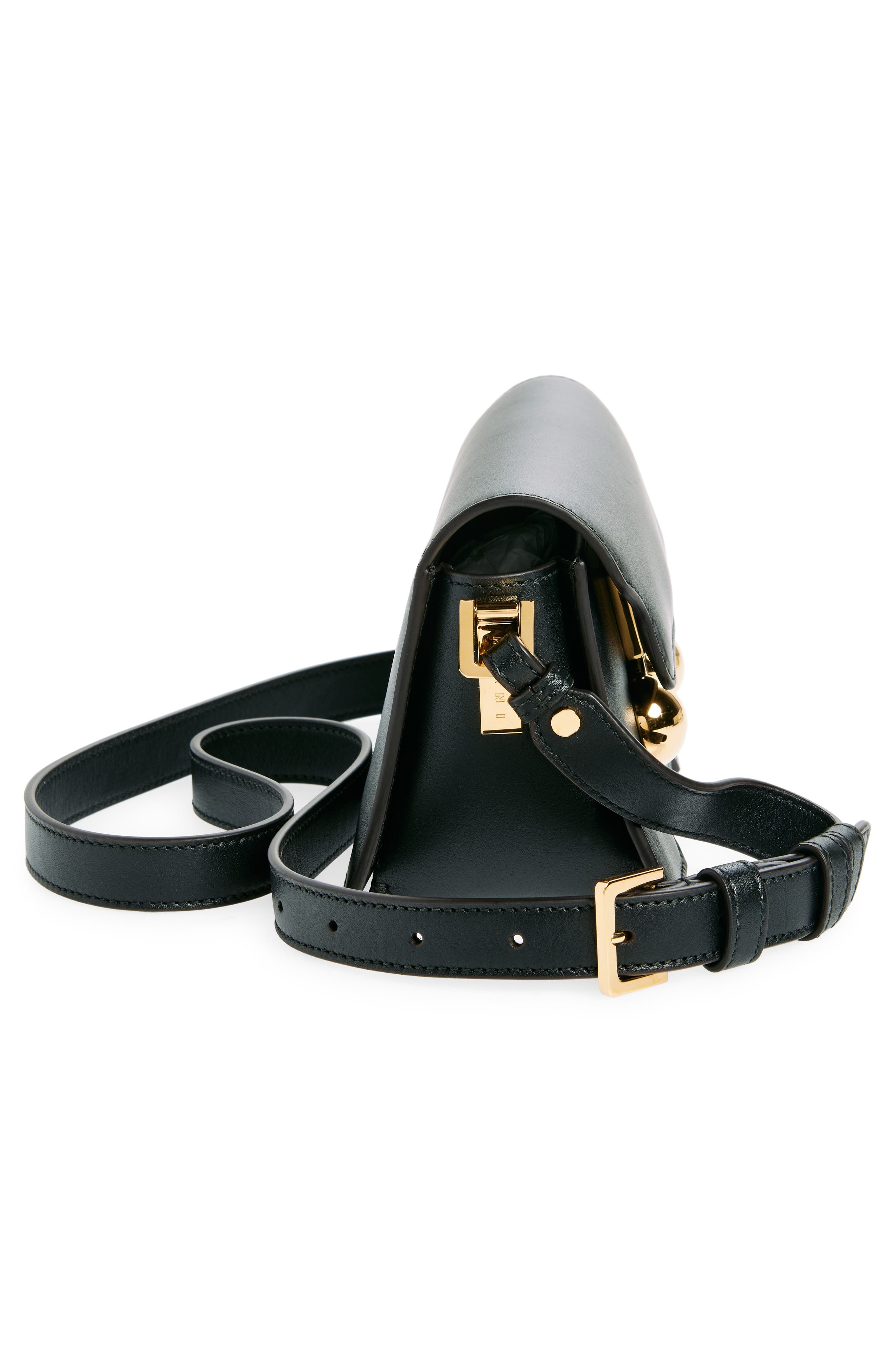 Marni Mini Trunkaroo Leather Shoulder Bag in Black at Nordstrom - 6