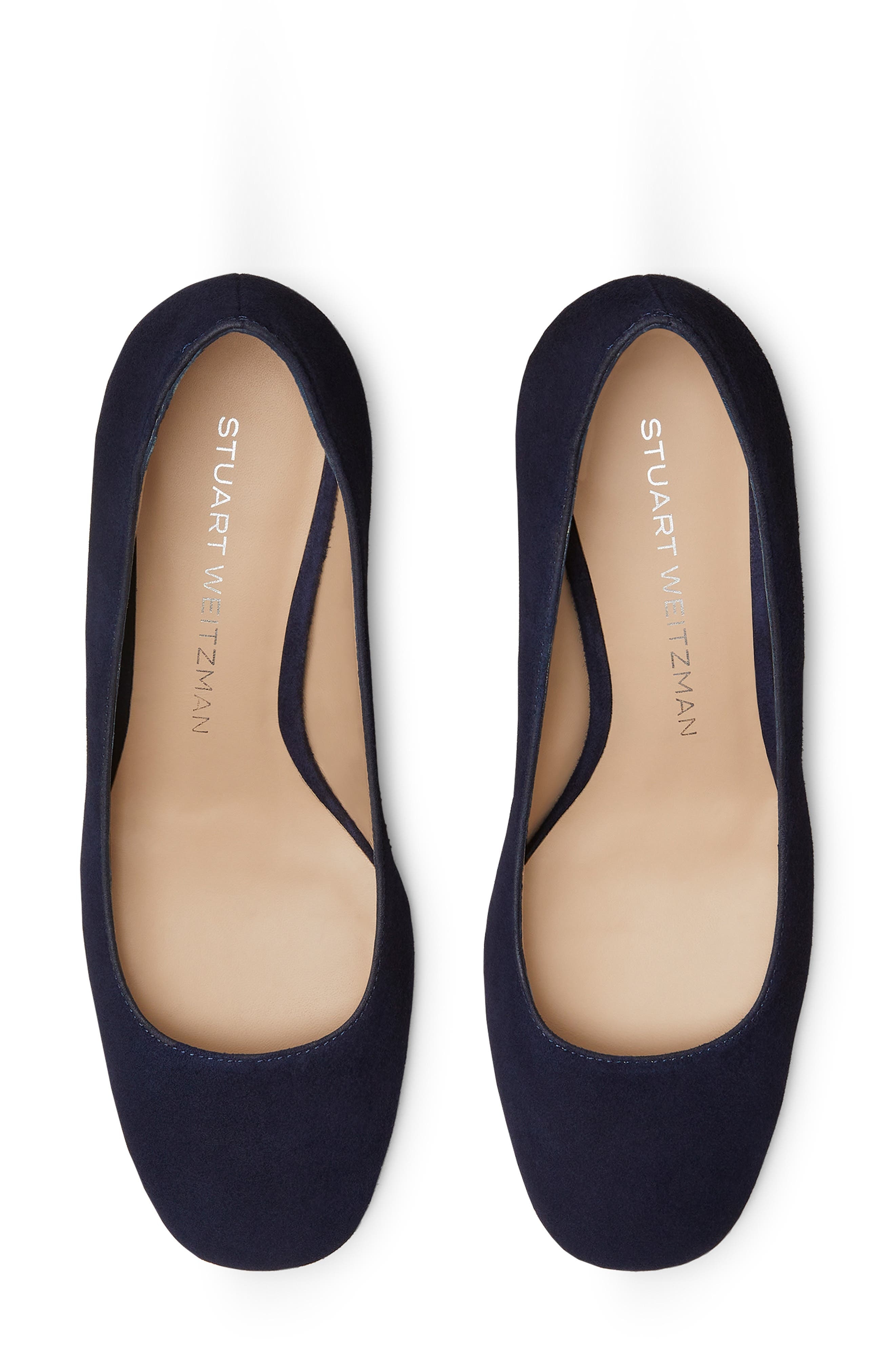 Stuart Weitzman Maeve Block Heel Pump in Nice Blue at Nordstrom - 4