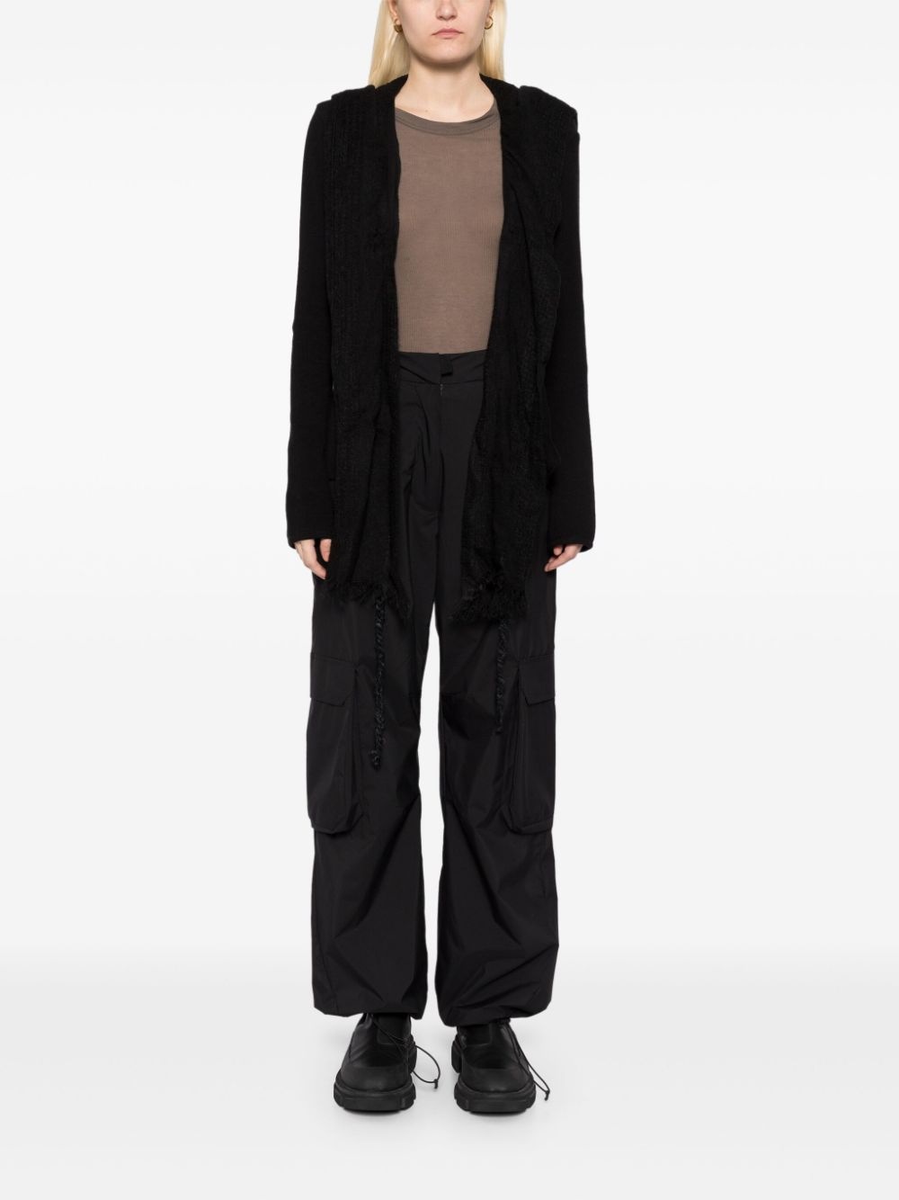 hooded cardigan - 2
