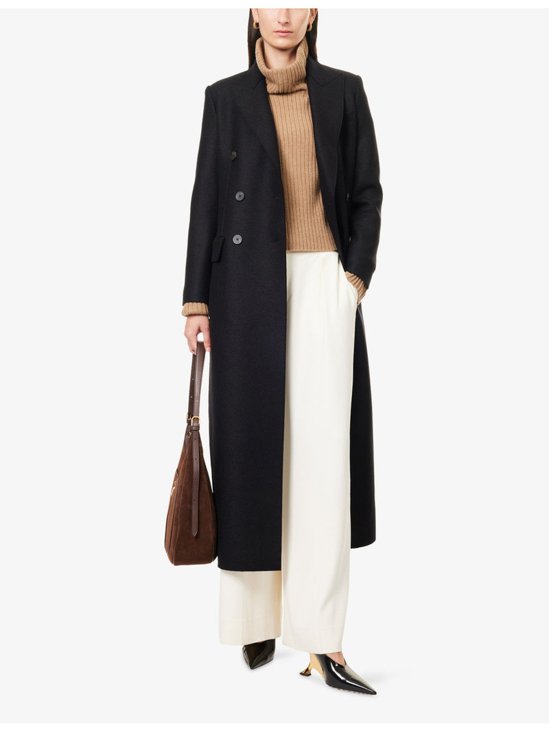 Harris Wharf London Tailored Long Pressed Wool Coat outlook