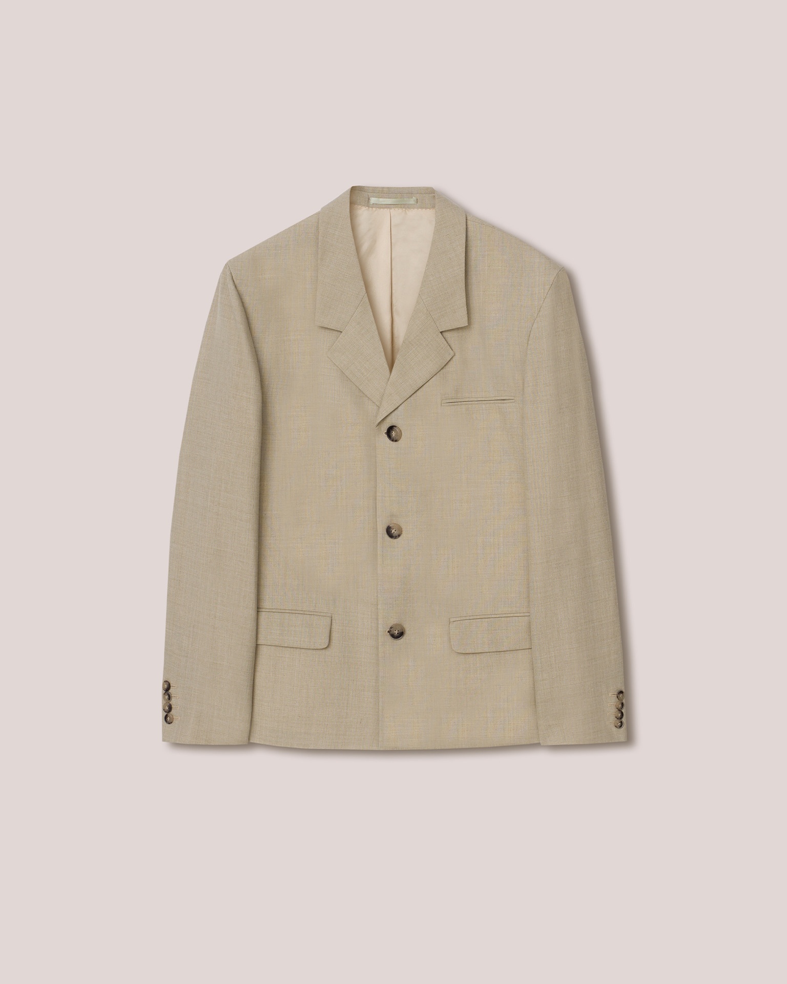 ROX - Summer suiting classic blazer - Sand melange - 1