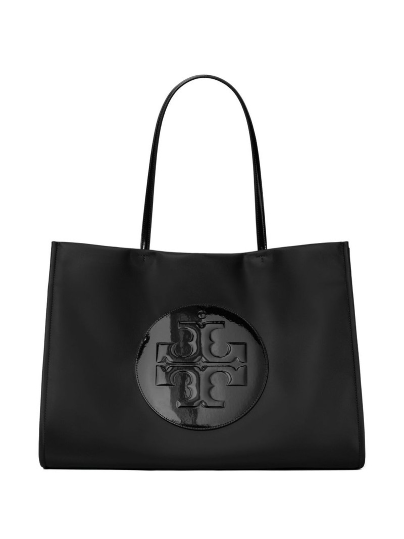 large Ella Patent logo-embossed tote bag 1