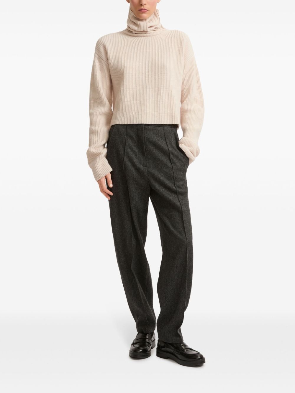 flannel tailored trousers - 2