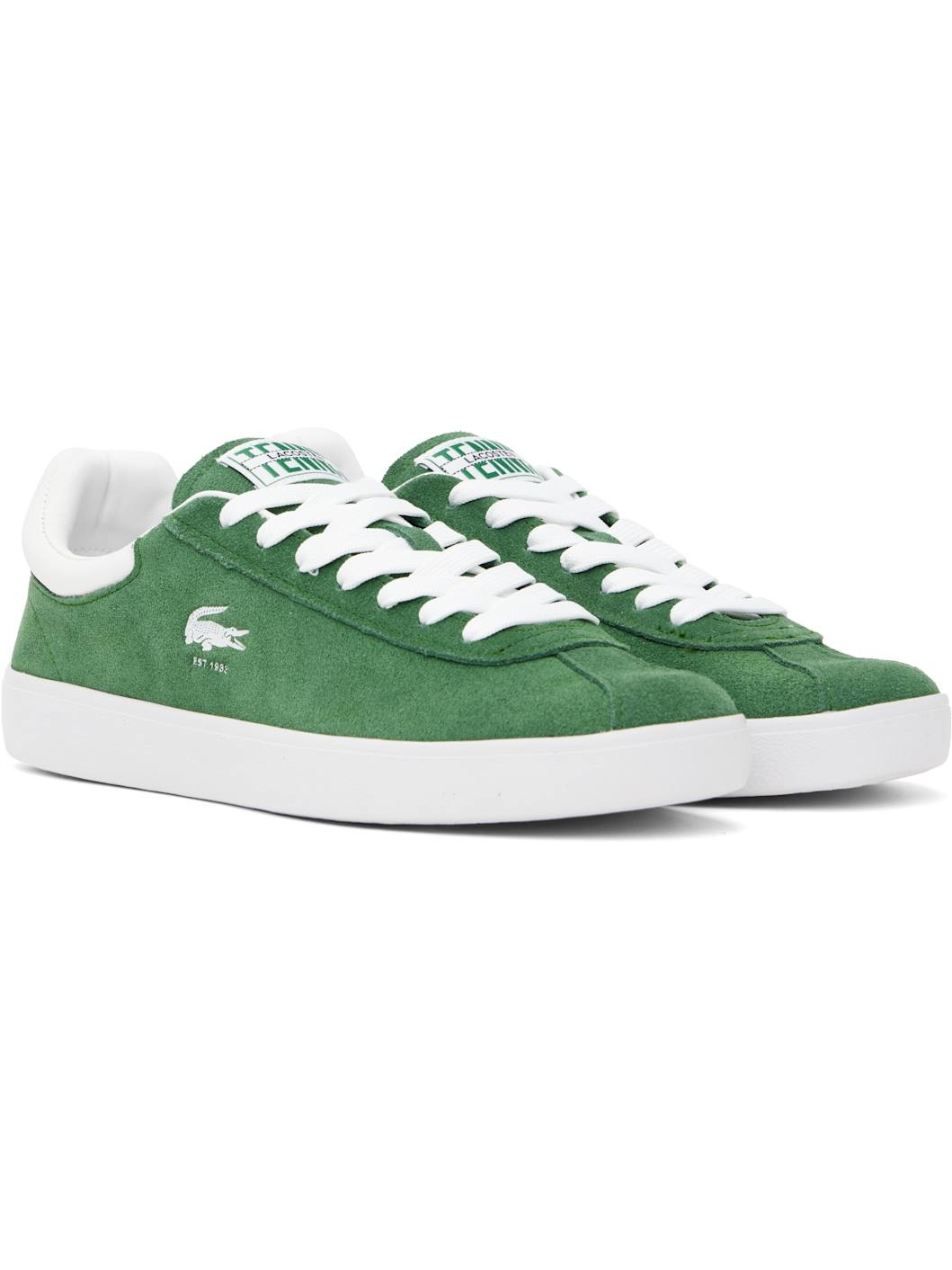 Green Baseshot Leather Sneakers - 4