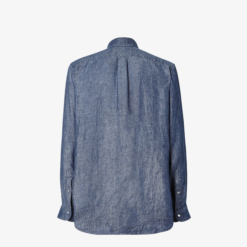 FENDI Shirt Blue chambray shirt outlook