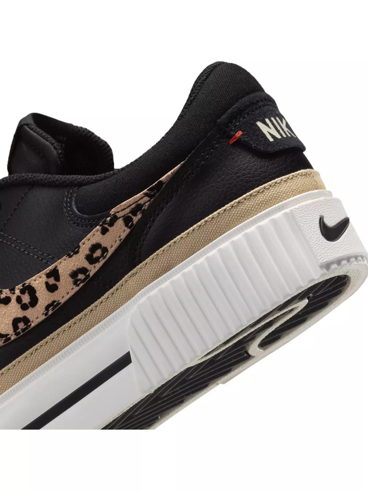 Court Legacy Lift "Black/Lt Khaki/Sail/Picante Red" Women's Shoe - 11