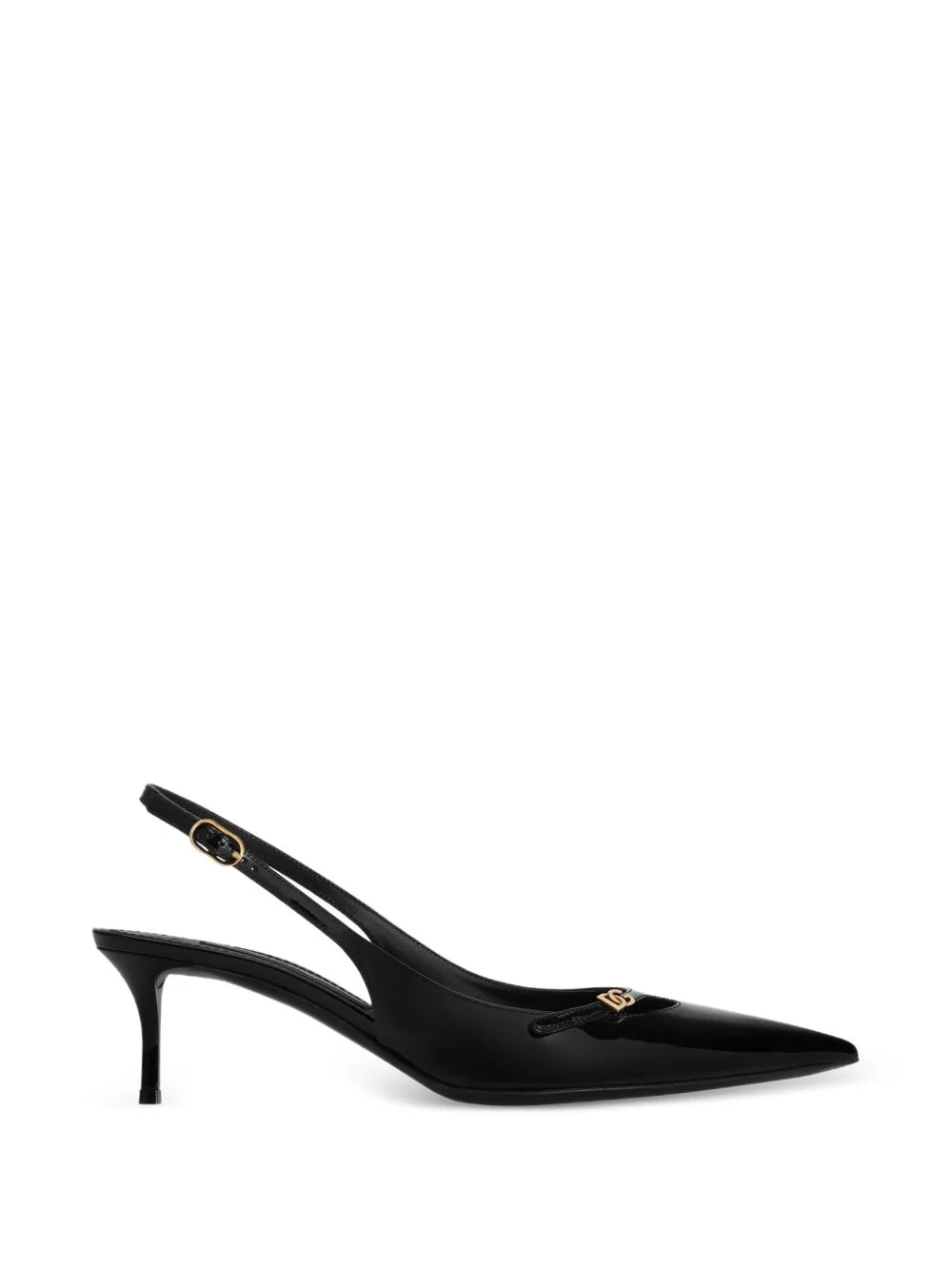 logo-detail pointed-toe pumps - 1