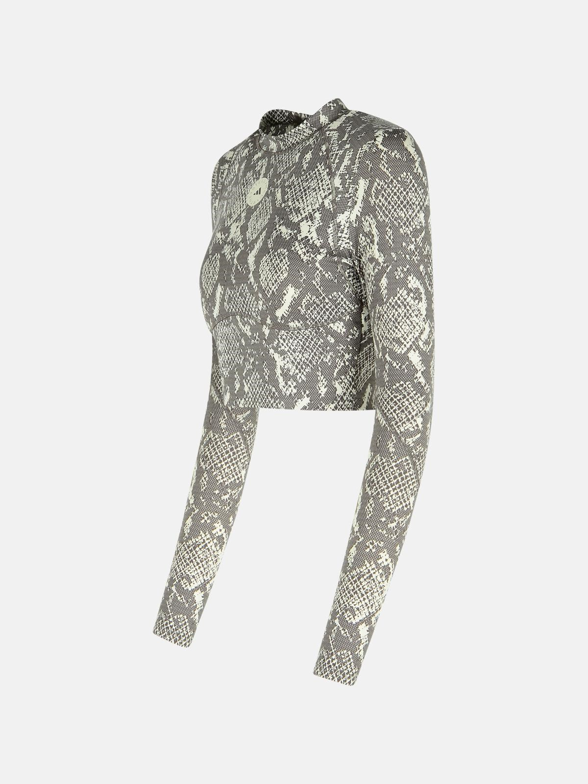 SNAKE PRINT 'CROP' POLYESTER BLEND SWEATER - 2