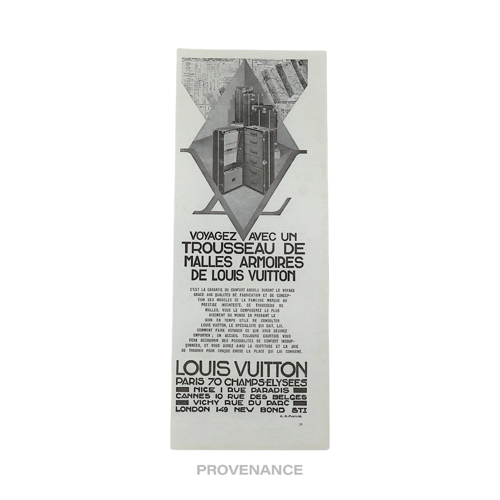 Louis Vuitton Antique Vintage Newsprint Ad - LV WARDROBE - 4