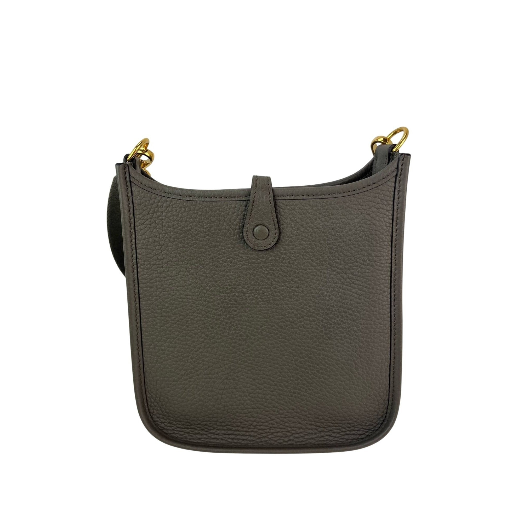 Hermes Taurillon Clemence Evelyne TPM Etoupe Crossbody Bag - 2