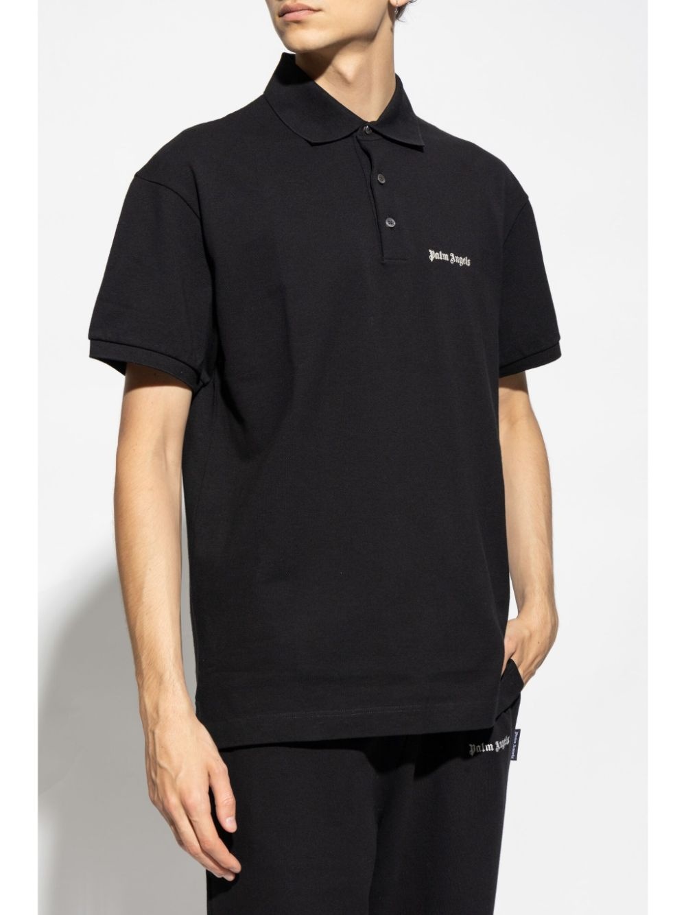 logo-embroidered polo shirt - 3