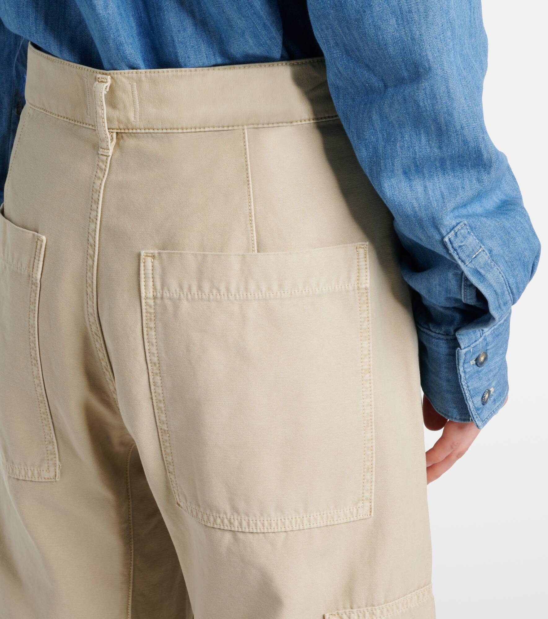 Marcelle mid-rise cotton twill cargo pants - 5