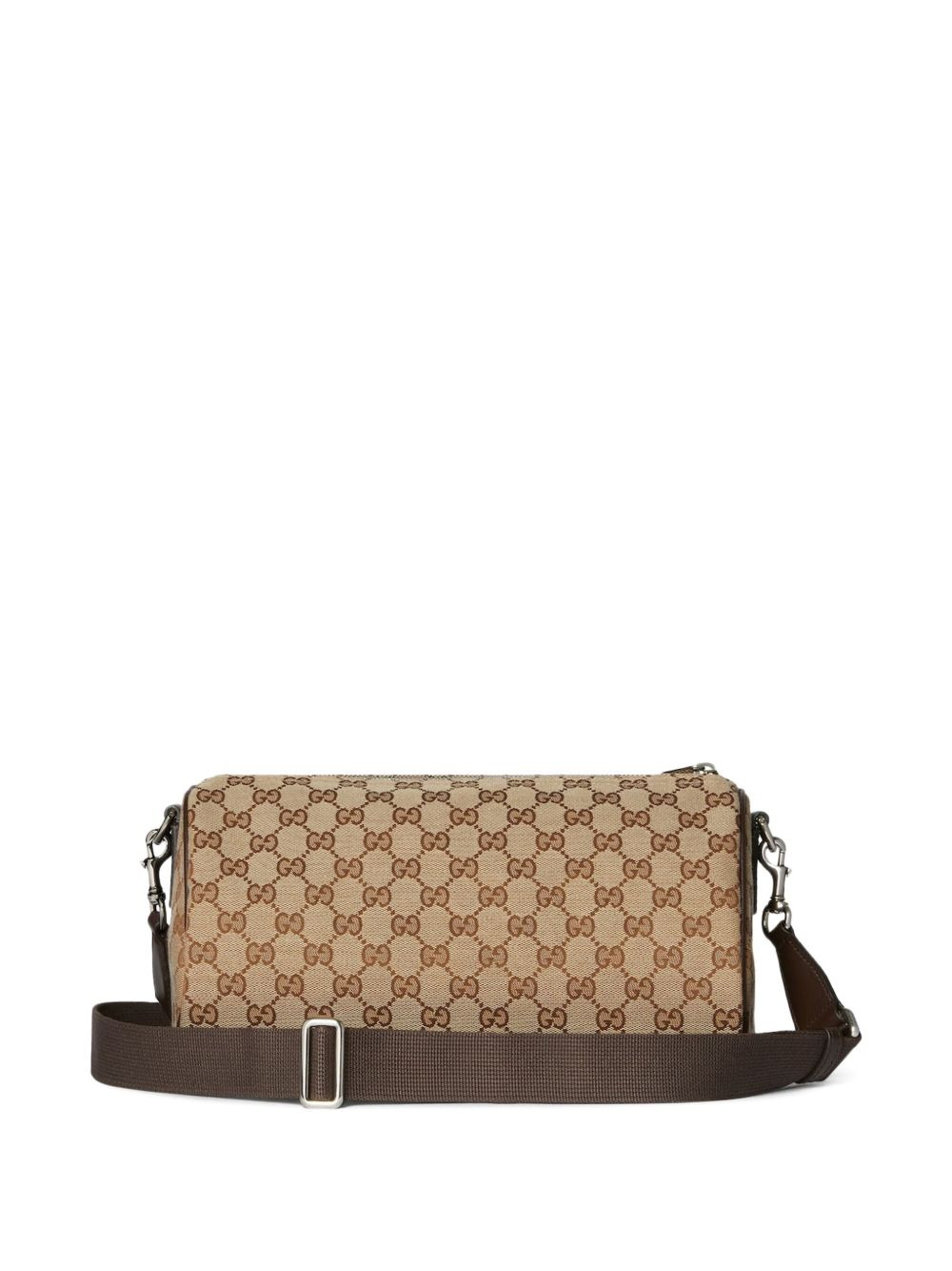 small logo-patterned cylindrical shoulder bag - 3