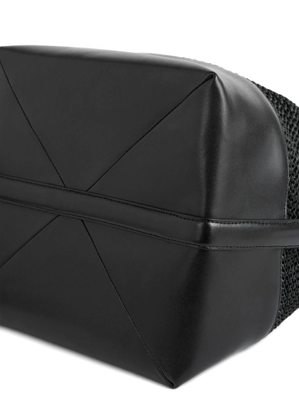 belted woven tote bag - 4