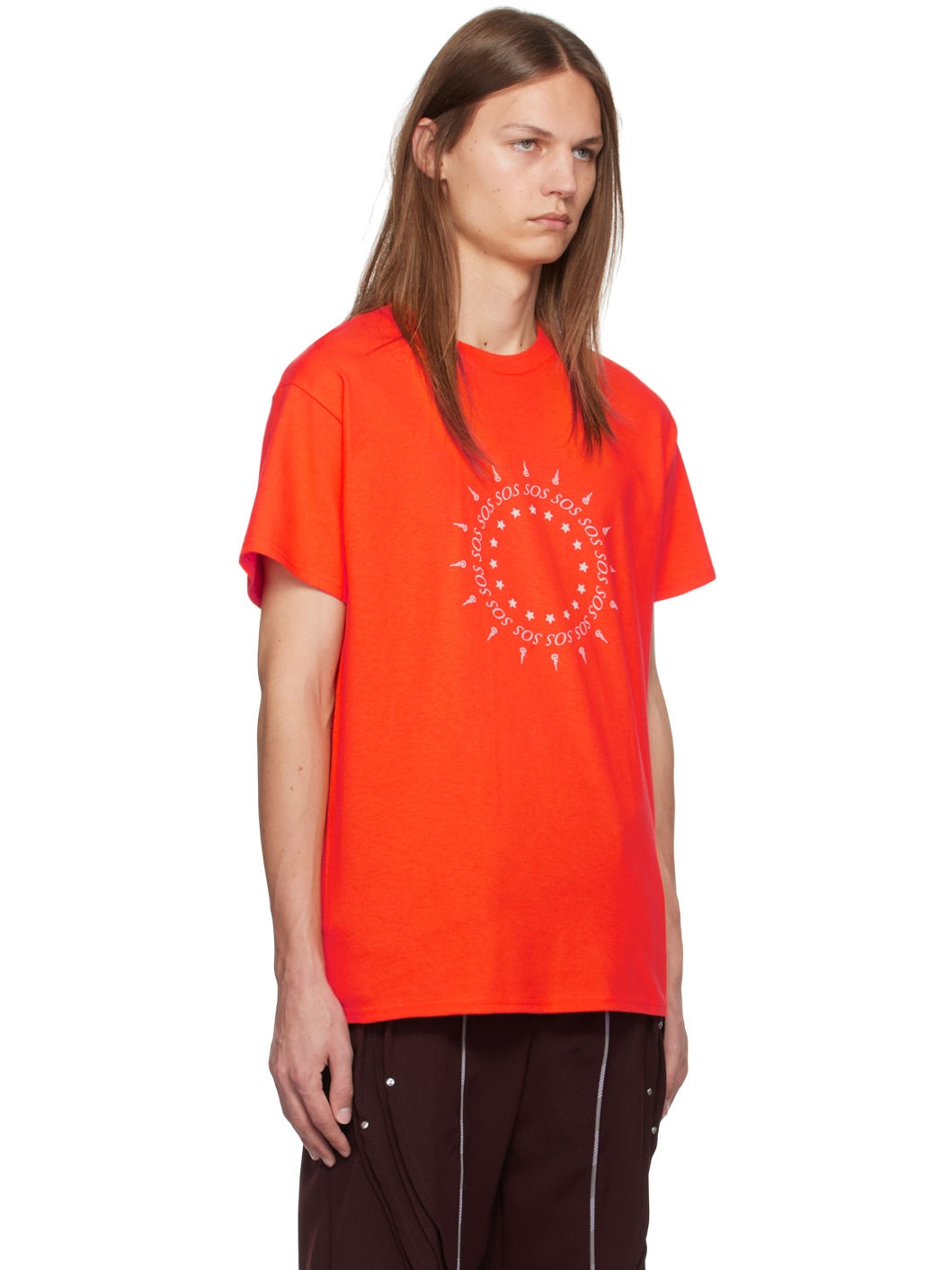 Orange 'SOS' T-shirt - 2