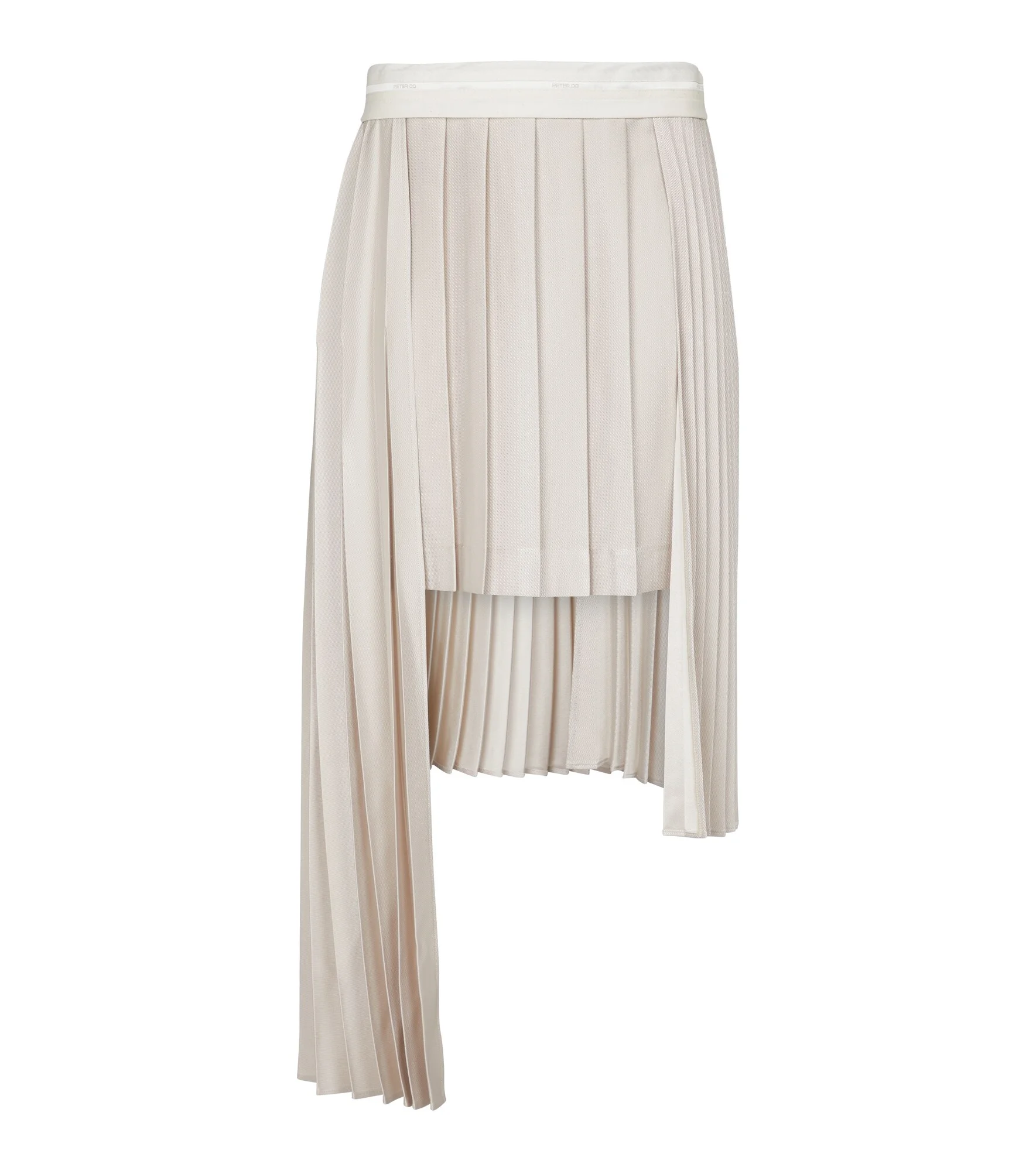 Pleated asymmetric midi skirt - 1