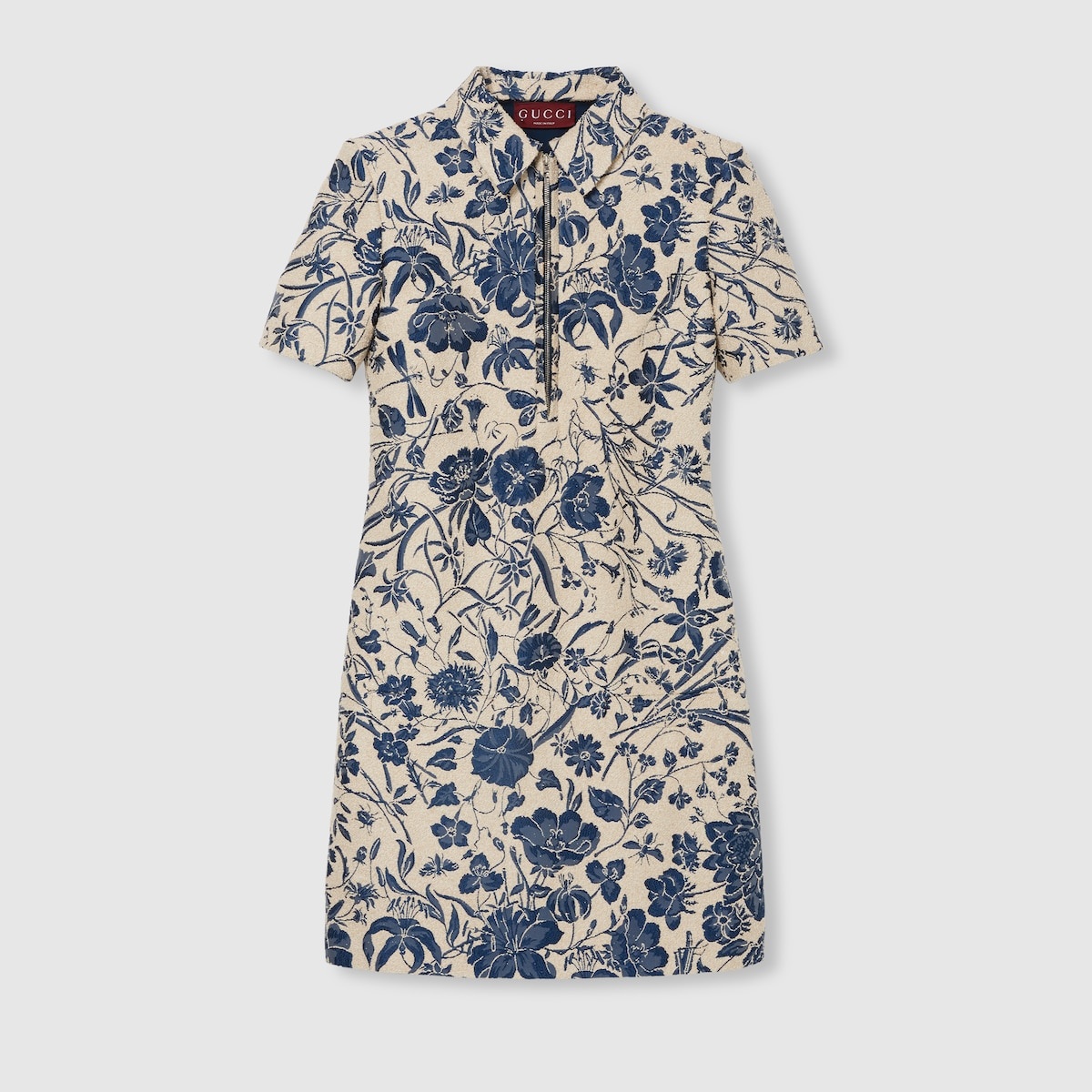Flora cotton bouclé jacquard dress - 1