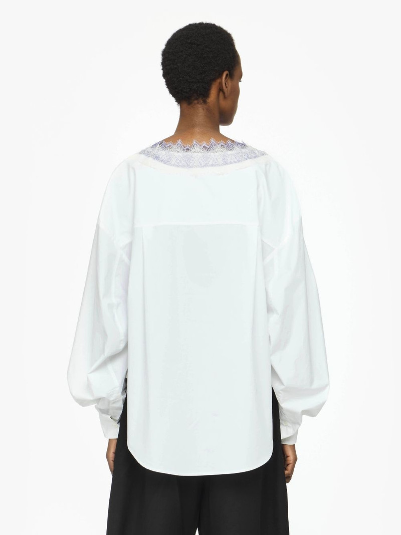 V-NECK LACE TRIM SHIRT 3
