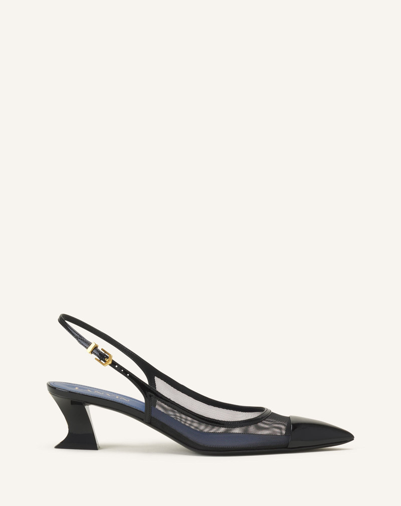 NOCTURNE SLINGBACK IN MESH AND PATENT LEATHER 1