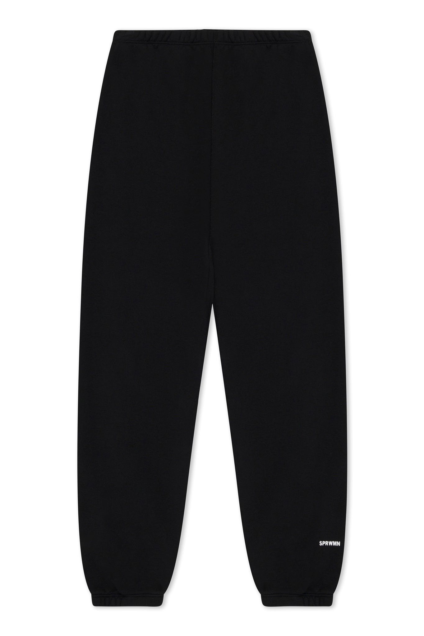 BLACK COTTON MINI LOGO SWEATPANTS - 5