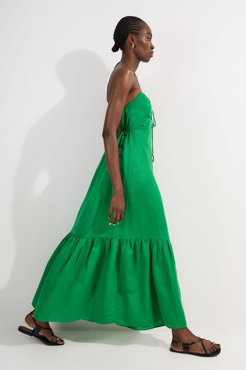 Viscose Linen Woven Maxi Beach Dress 3