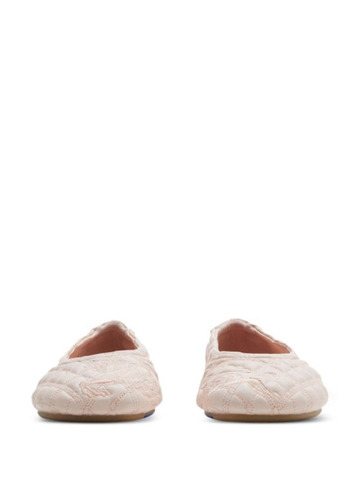 Burberry Sadler leather ballerina shoes outlook
