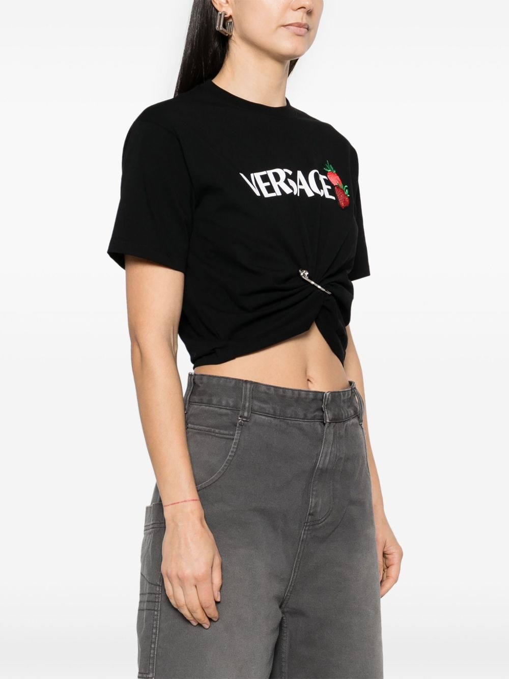 strawberry-motif T-shirt - 3