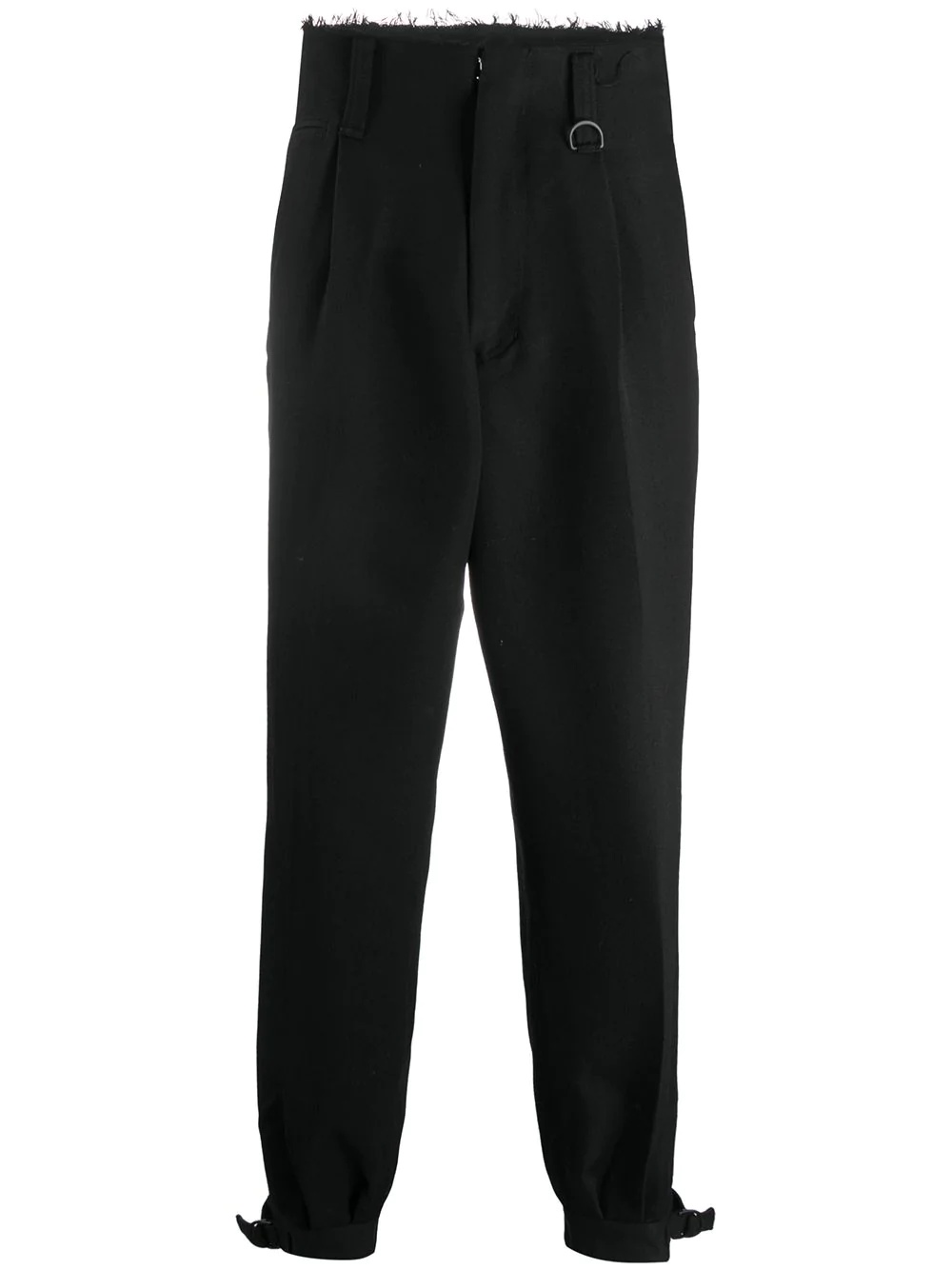 raw-edge high-waisted trousers - 1