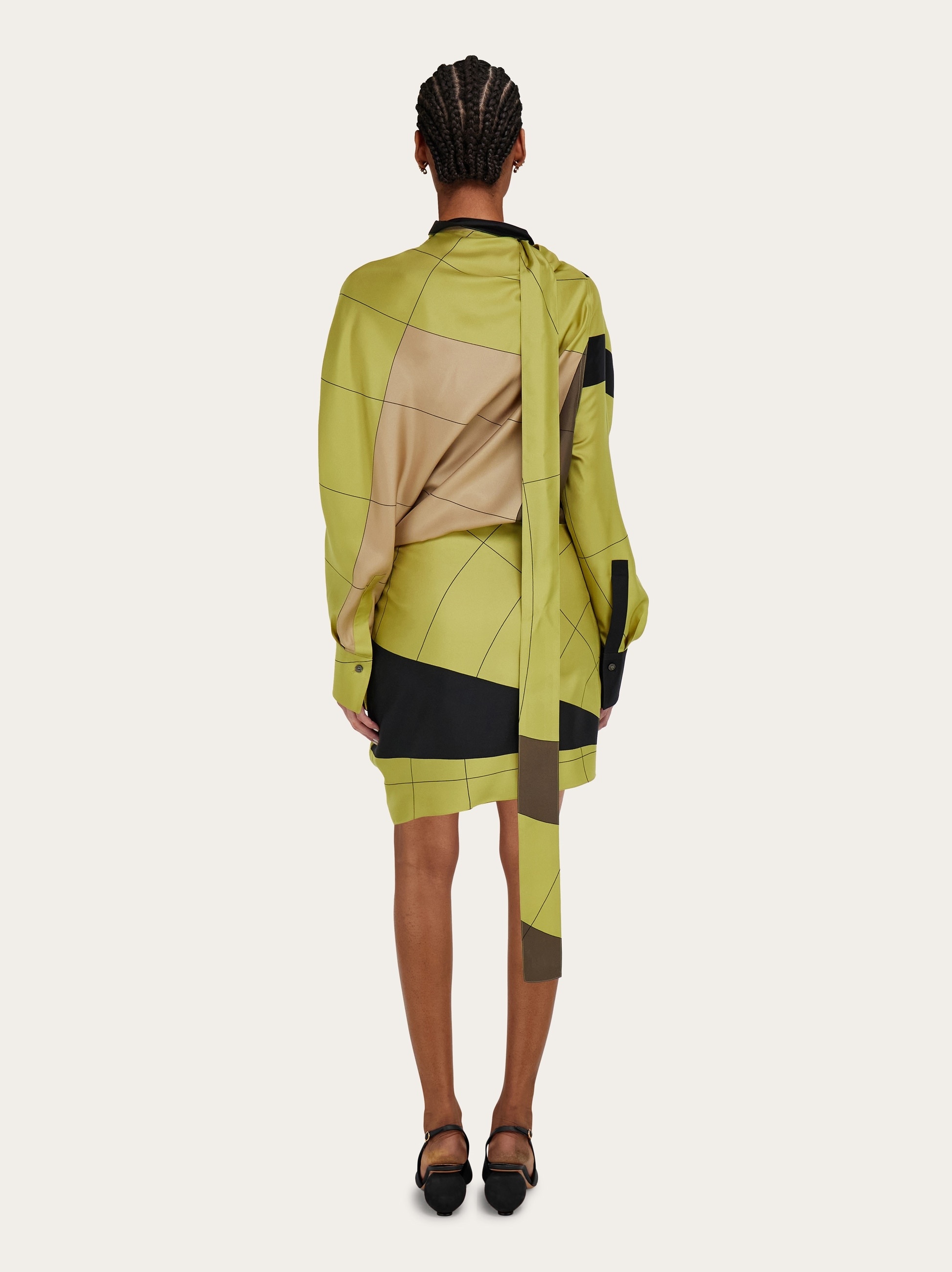 Asymmetric printed dress - 3