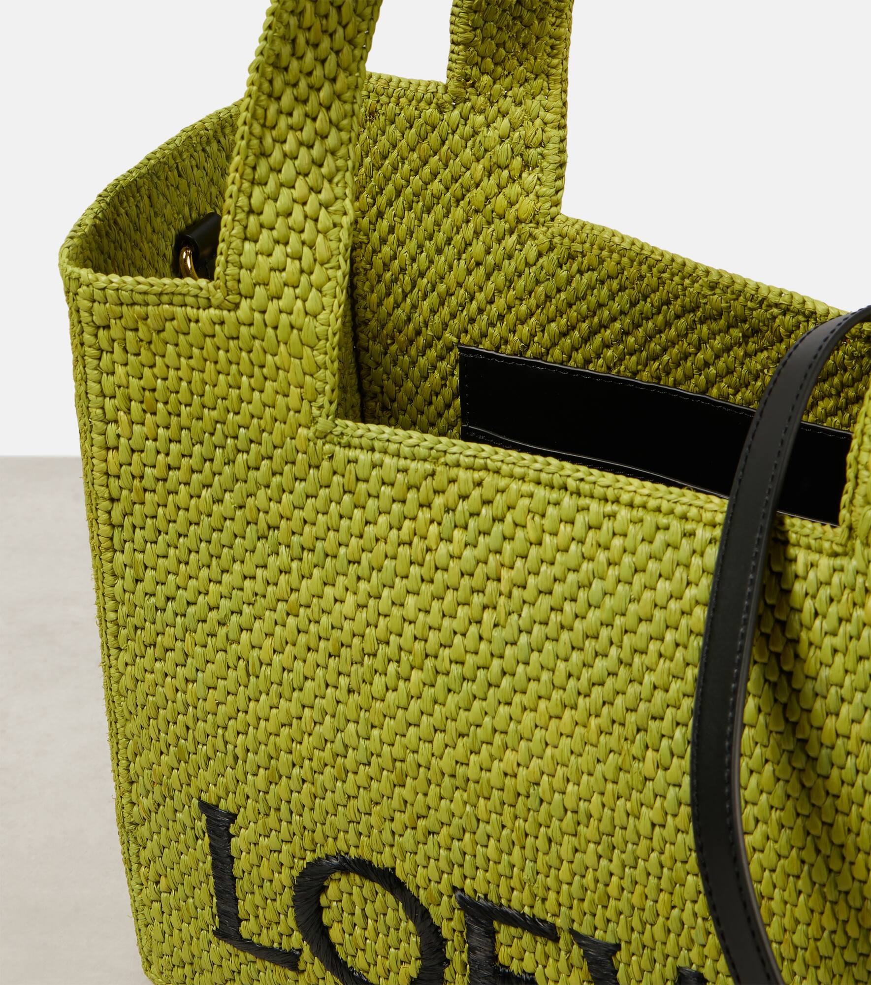 Paula's Ibiza Font Medium raffia tote bag - 3