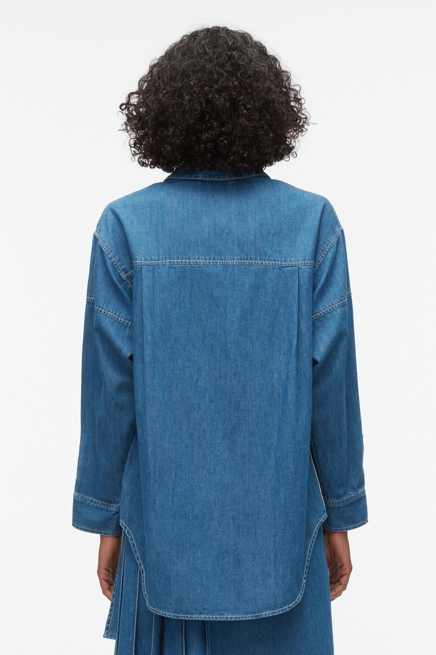 Chambray Oversized Shirt - 5