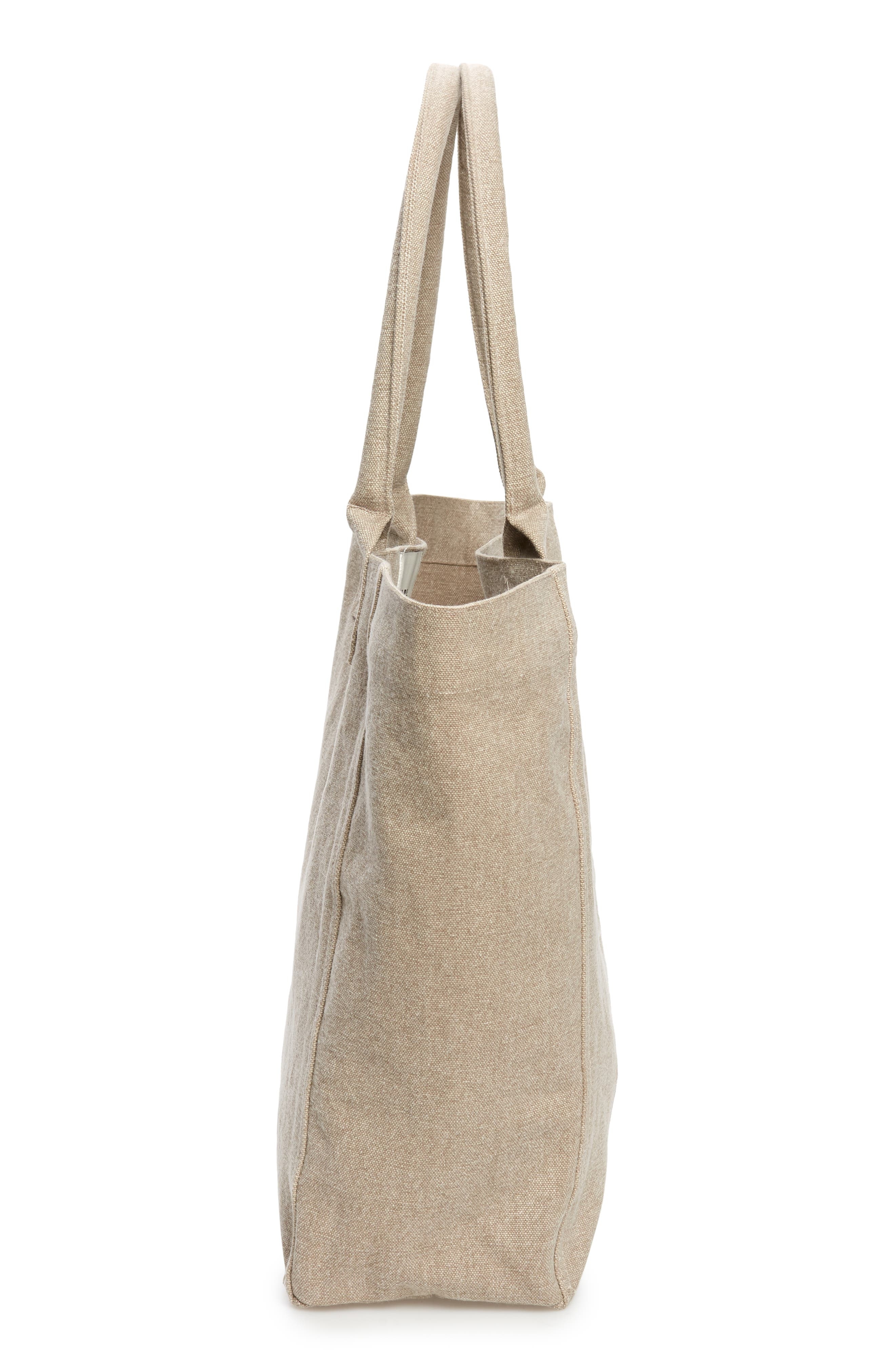 Isabel Marant Small Yenky Embroidered Logo Tote in Beige at Nordstrom - 7
