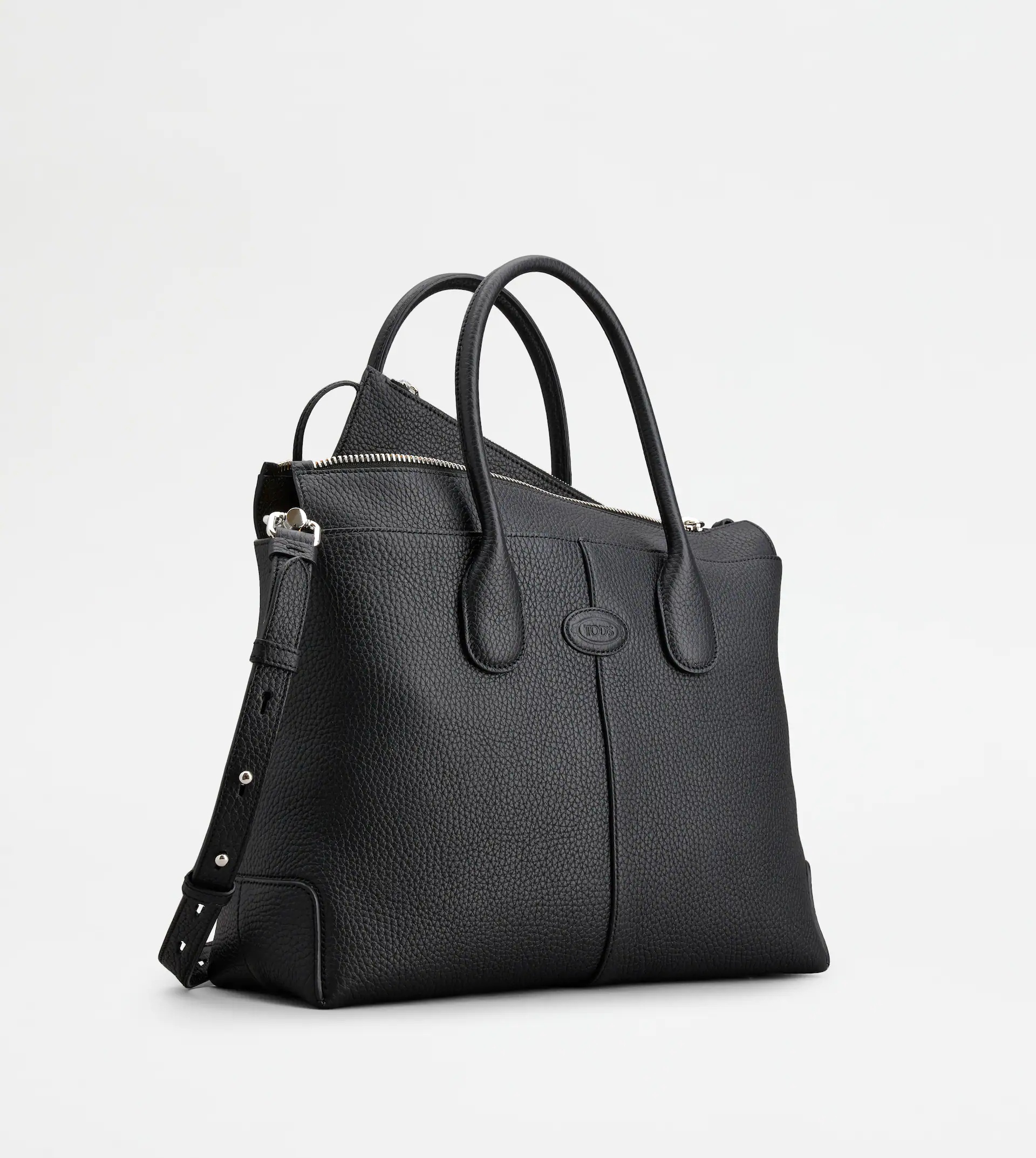 TOD'S DI BAG IN LEATHER MEDIUM - BLACK - 3