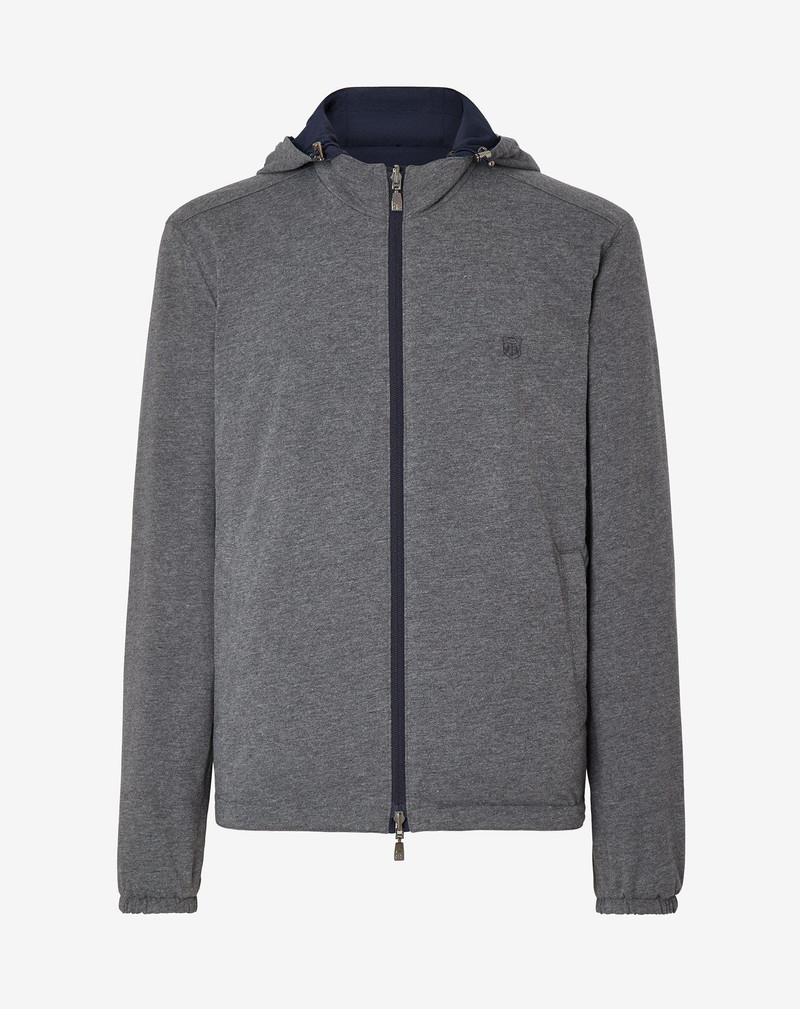 Reversible blue rain jacket 6