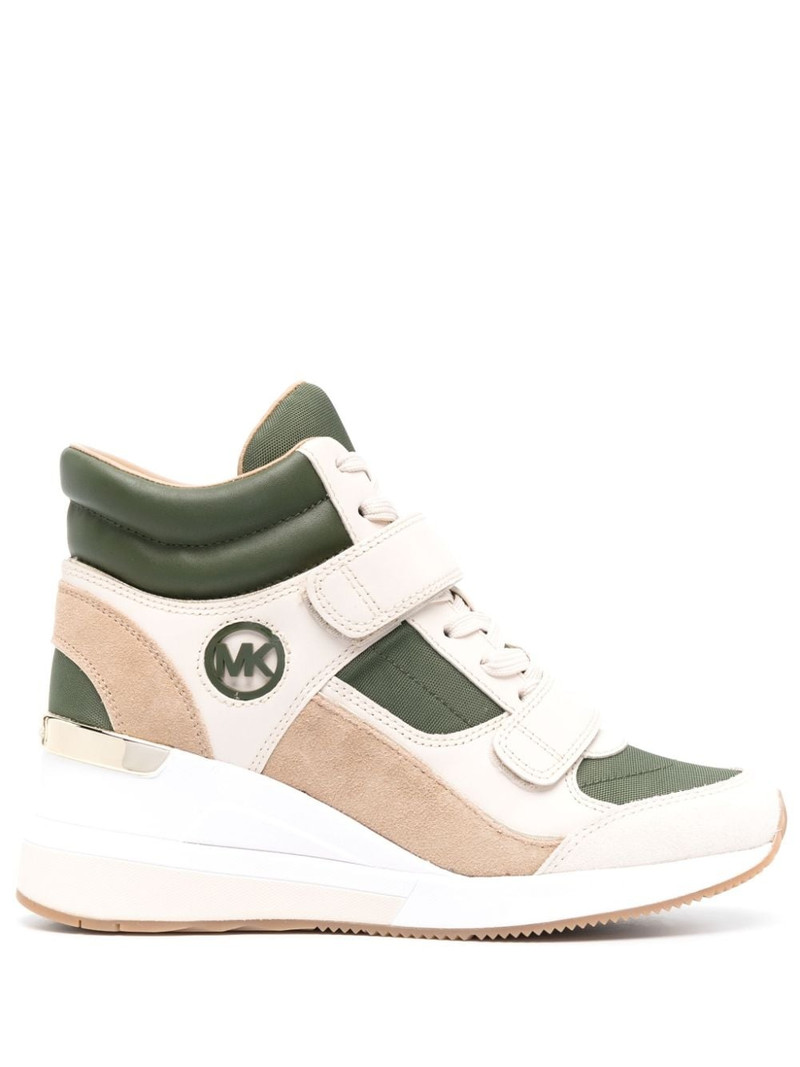 Gentry high-top leather wedge sneakers 1