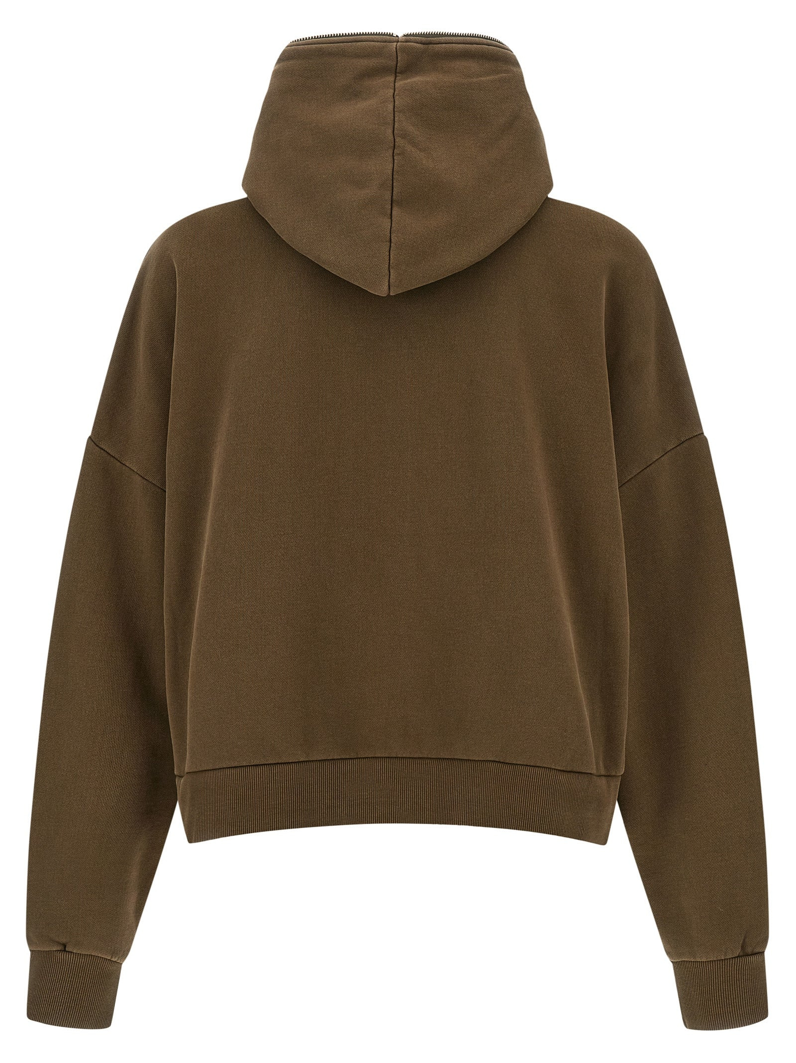 Eternal Zip Washed Sweatshirt Brown - 2