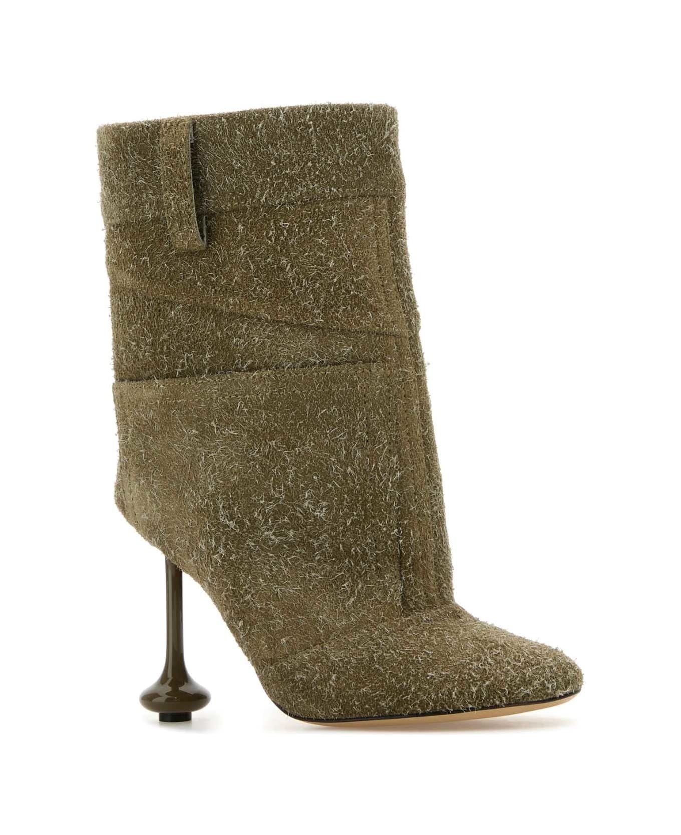 Khaki Suede Toy Panta Ankle Boots - 2